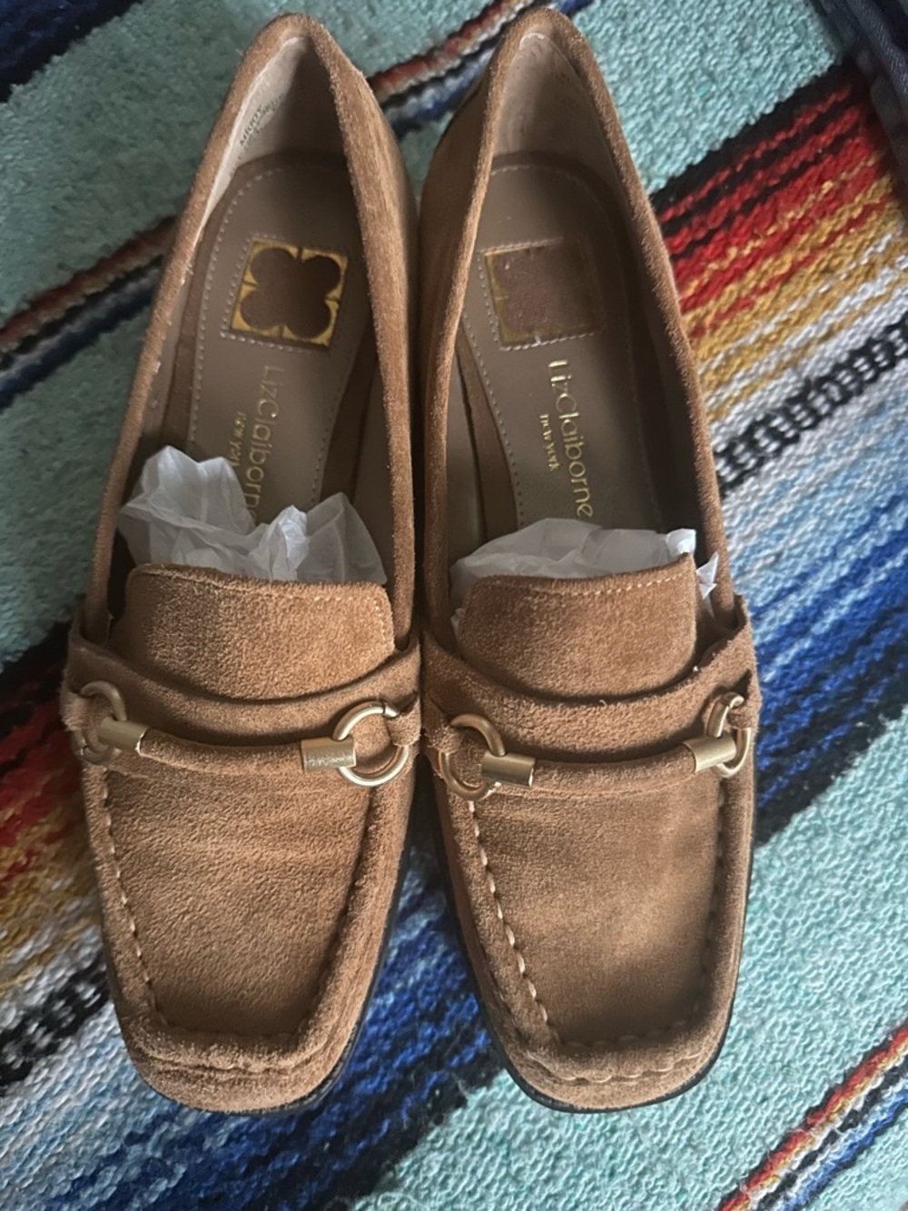 Liz Claiborne Brown Suede Bit Loafers